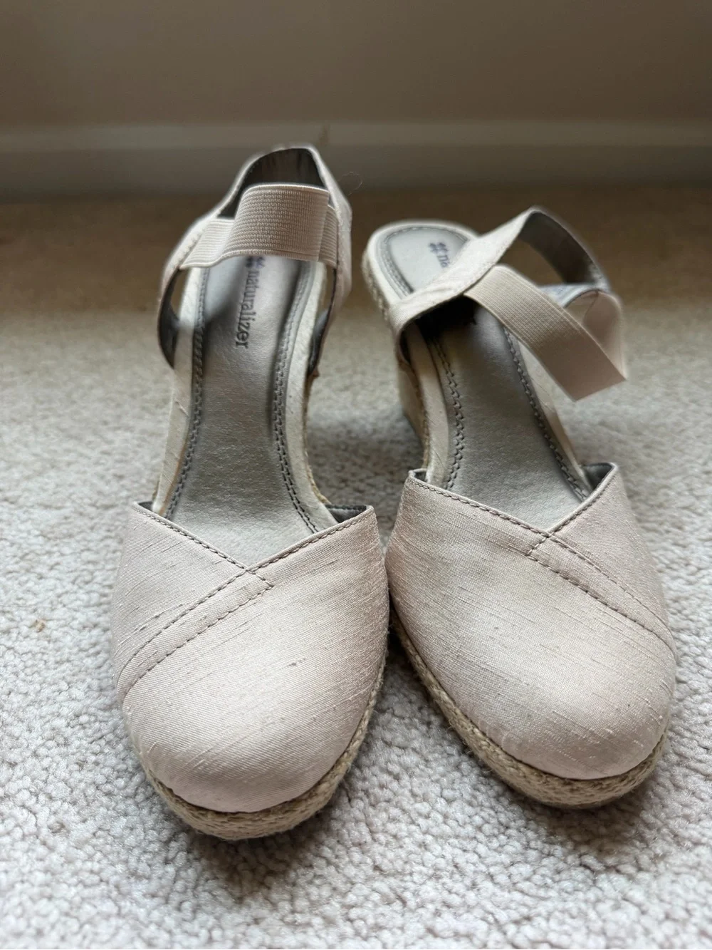 Naturalizer Women's Neutral Espadrille Wedges - Light Beige